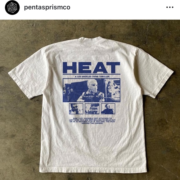 Pentasprism HEAT Movie T Shirt Medium OOP Robert De Niro Val Kilmer - Picture 1 of 5
